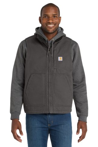 Carhartt® Sherpa-Lined Mock Neck Vest with Embroidered Dem-Con logo