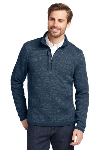 Eddie Bauer® Sweater Fleece 1/4-Zip with Embroidered Dem-Con logo